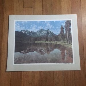 Vintage Stanley Lake and Sawtooth Mountains Photo